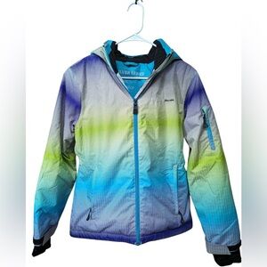 German waterproof winter / Ski jacket size 6 multicolor breathable material